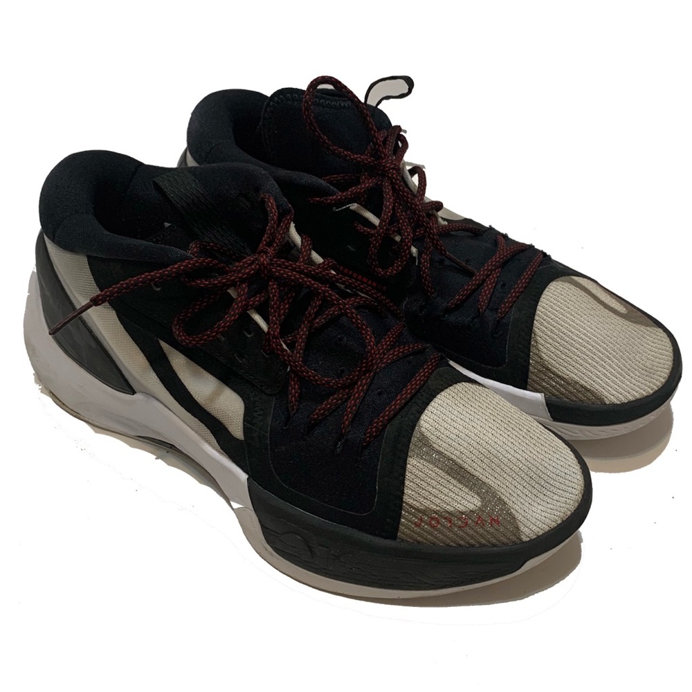 Jordan Black and White Athletic Shoes High-Top